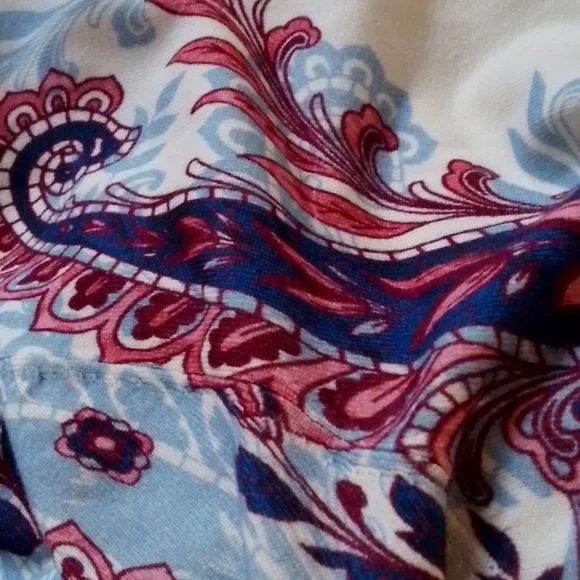 Talbots Boho Paisley Medium Knit Multicolor Artisy Grandma Cardigan New - Picture 6 of 6